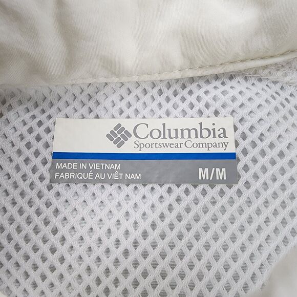 Columbia PFG Shirt Womens Medium White Coors Light CCMF Short Sleeve Hiking Vent - Picture 2 of 16